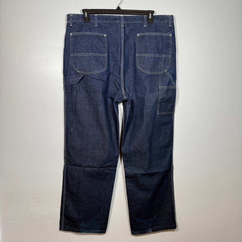 Carpenter Jeans Men’s 42x32 Utility Workwear Pants Dark Wash Straight Leg Denim